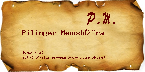 Pilinger Menodóra névjegykártya